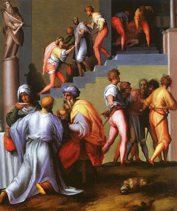 Jacopo Pontormo Punishment of the Baker Norge oil painting art
